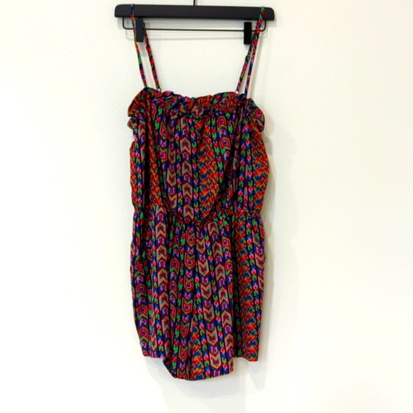 F21 Boho printed romper Sz large - Picture 1 of 6